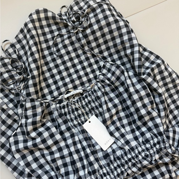 Doen Leslie Black and White Gingham Midi Dress - Picture 3 of 11